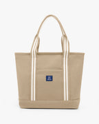 Signature Cotton Dobby Tote Bag with Jacquard Handles