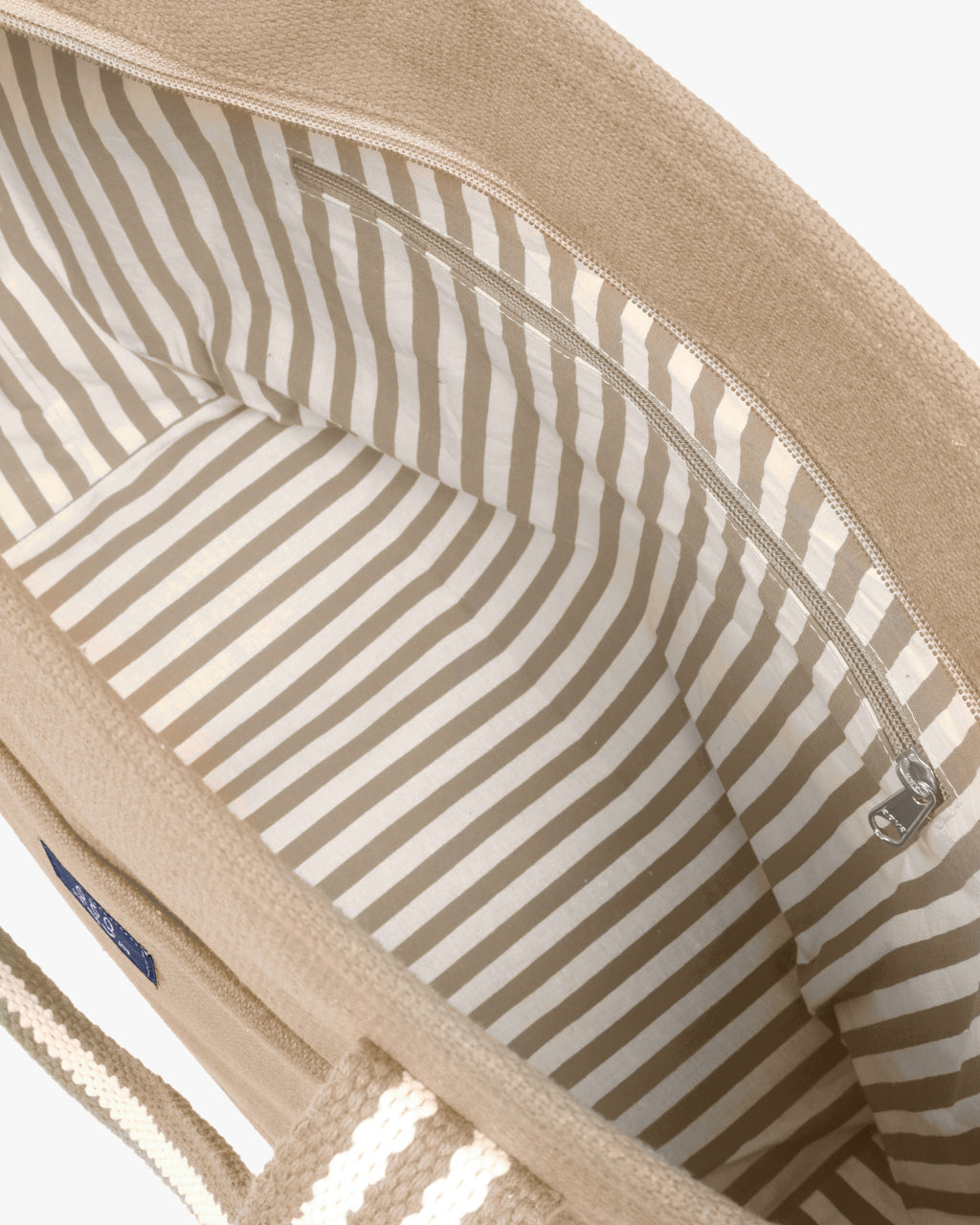 Signature Cotton Dobby Tote Bag with Jacquard Handles