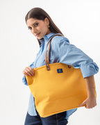 Solid Cotton Dobby Tote Bag