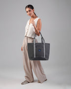 Signature Cotton Dobby Tote Bag with Jacquard Handles