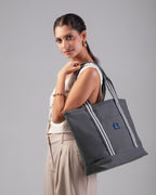 Signature Cotton Dobby Tote Bag with Jacquard Handles