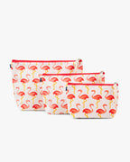 Set of 3 Printed Eco-Friendly Cotton Canvas Pouches