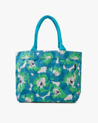 Printed Canvas Medium Shoulder Tote Bag