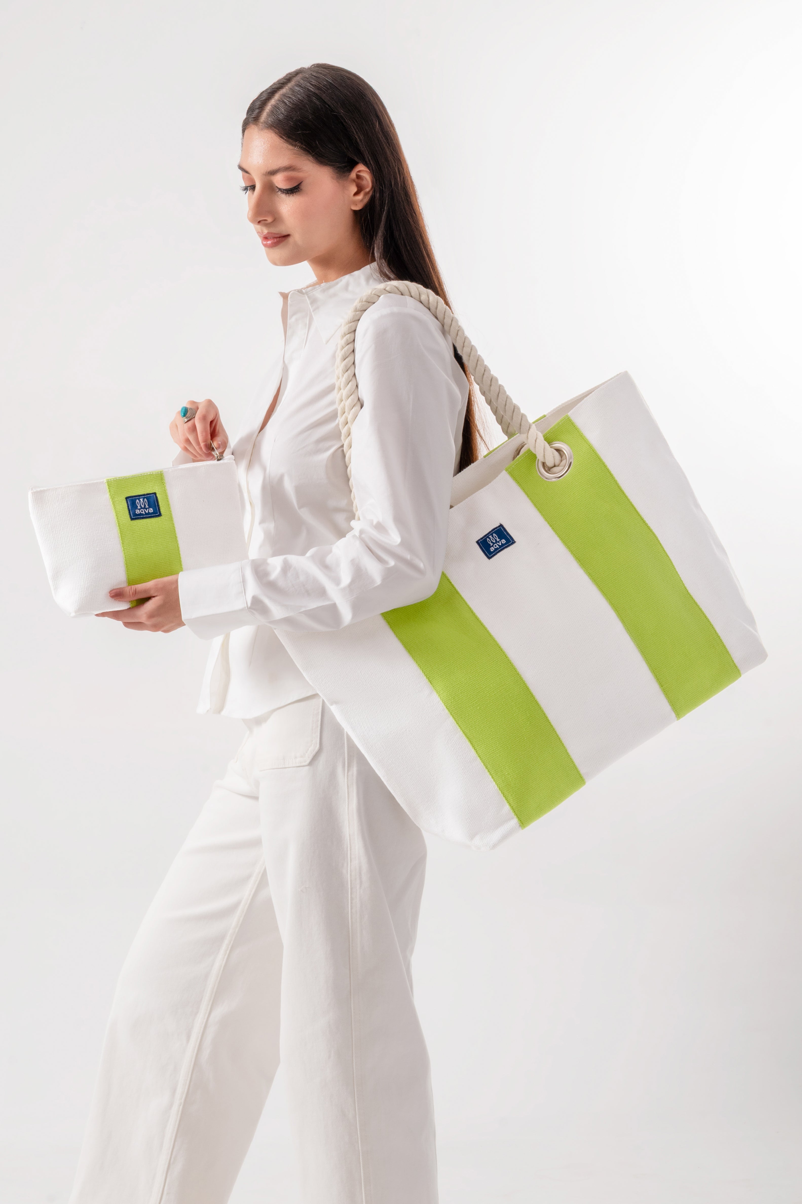 Nautical Rope Tote & Zip Pouch Set