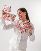 Set of 3 Printed Eco-Friendly Cotton Canvas Pouches