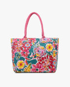 Printed Canvas Medium Shoulder Tote Bag