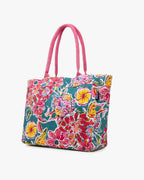 Printed Canvas Medium Shoulder Tote Bag