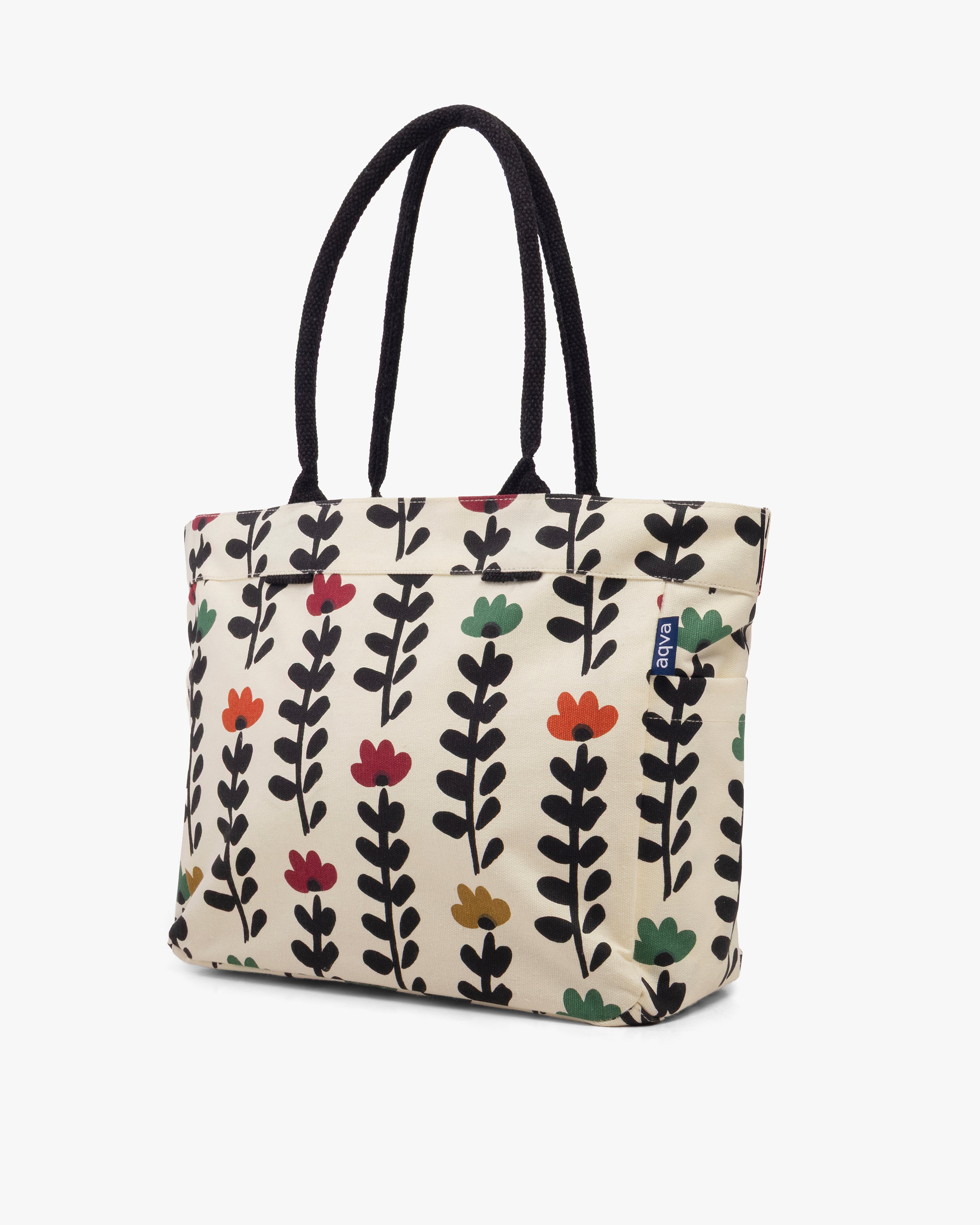 Printed Canvas Medium Shoulder Tote Bag