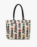 Printed Canvas Medium Shoulder Tote Bag
