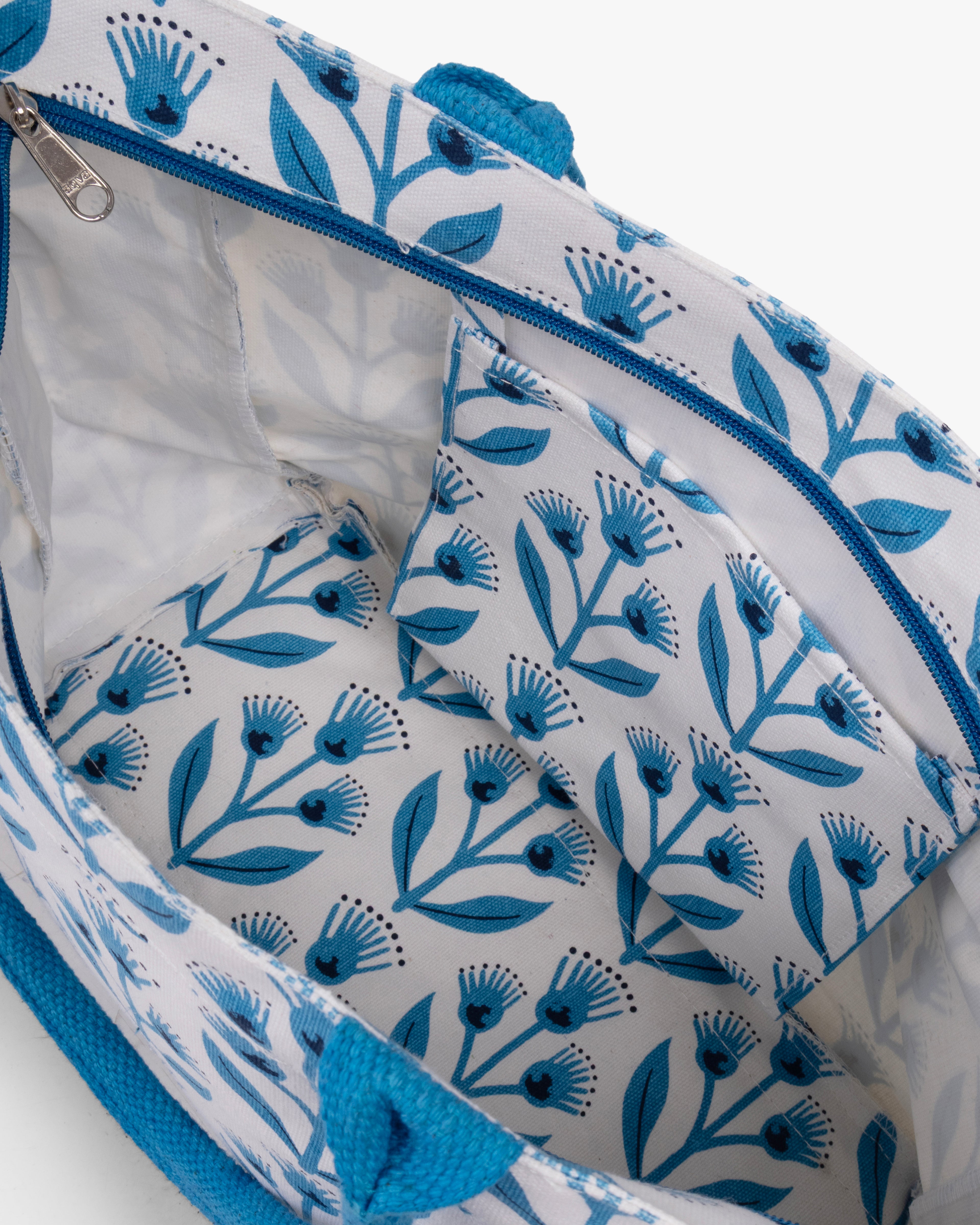 Printed Canvas Medium Shoulder Tote Bag