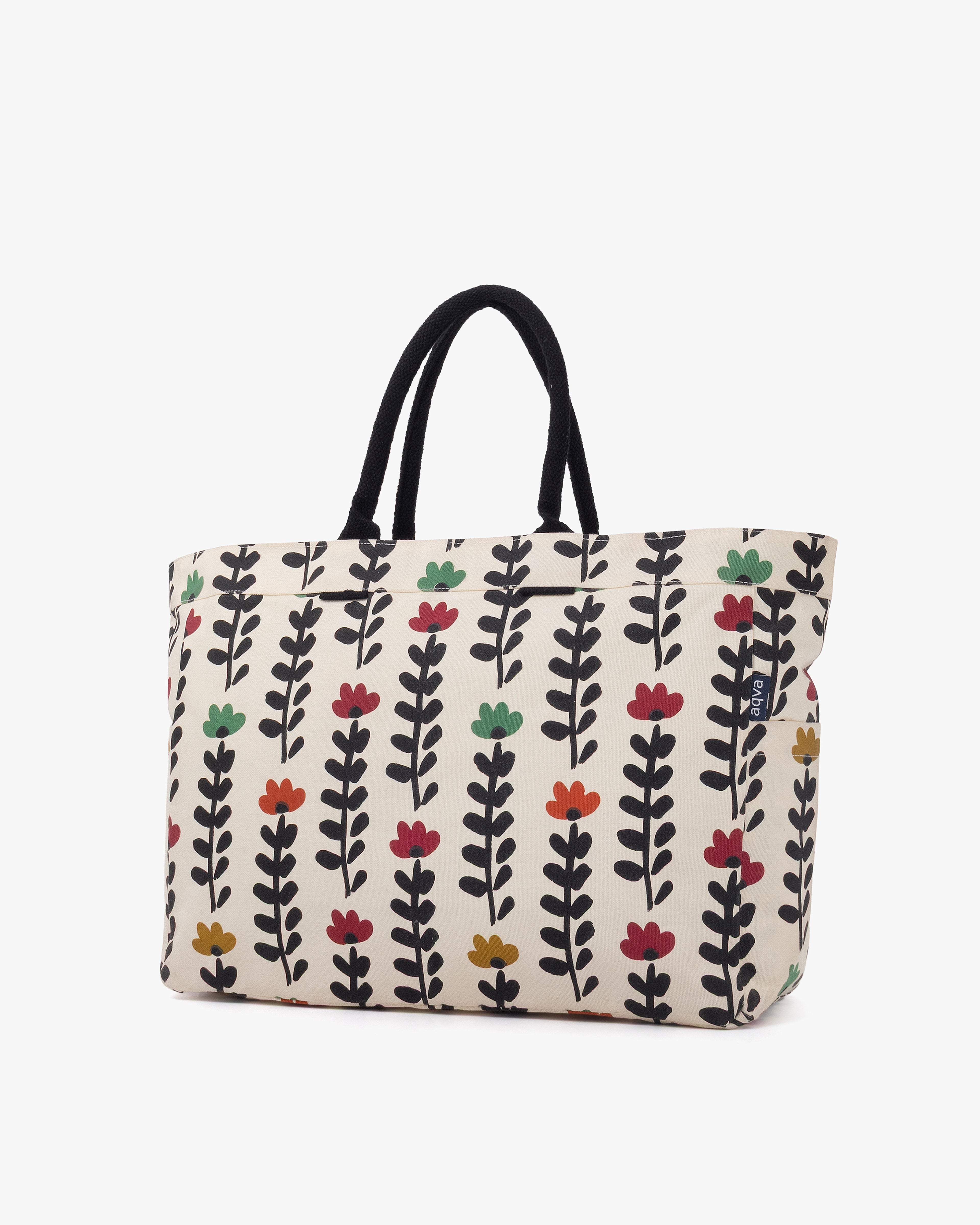 Elegant Printed Cotton Canvas Carry-All Tote Bag