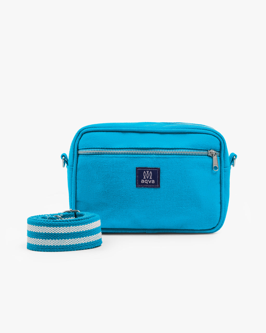 Solid Cotton Dobby Crossbody Sling Bag with Printed Lining