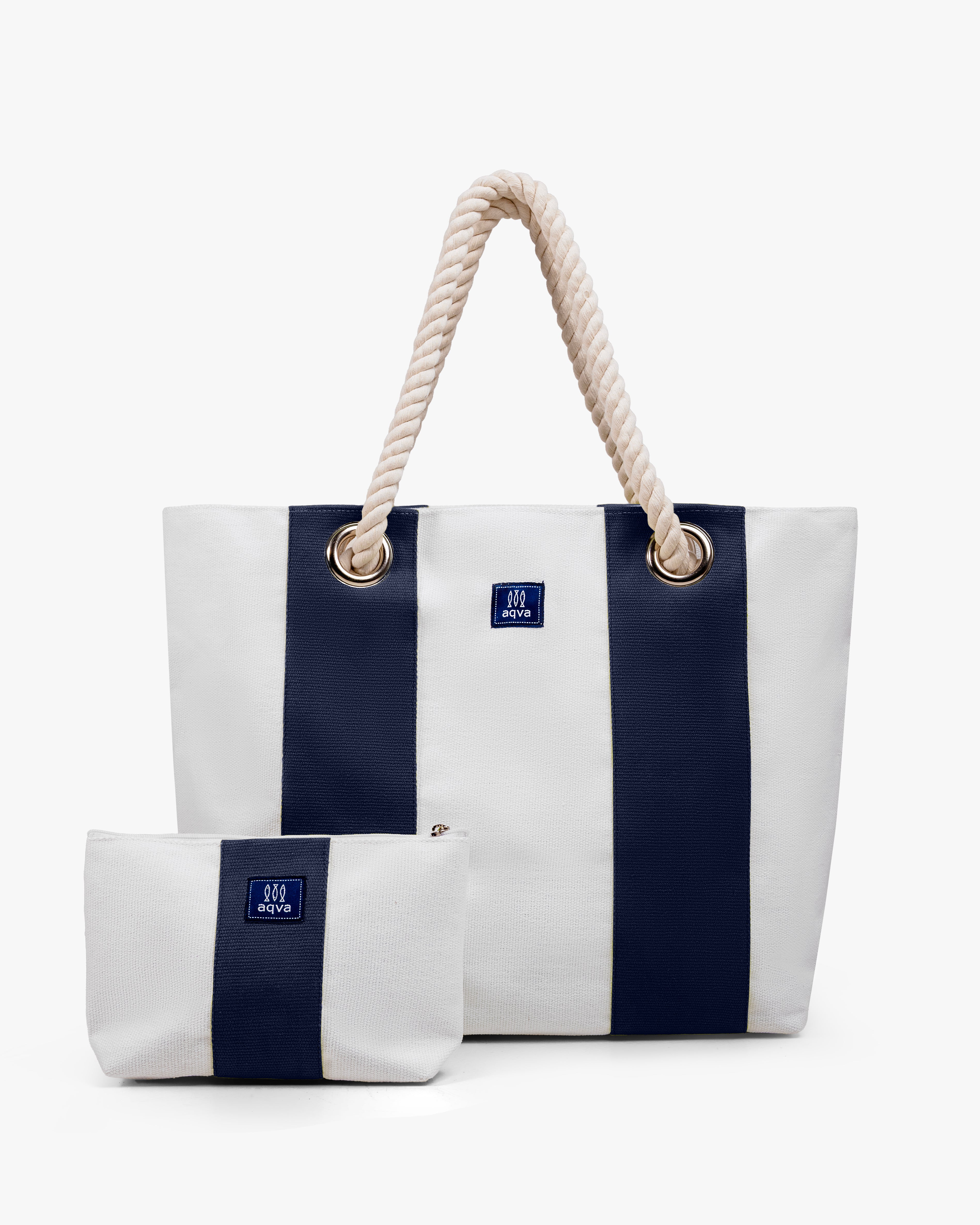 Nautical Rope Tote & Zip Pouch Set