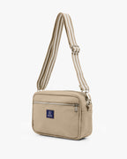 Solid Cotton Dobby Crossbody Sling Bag with Printed Lining