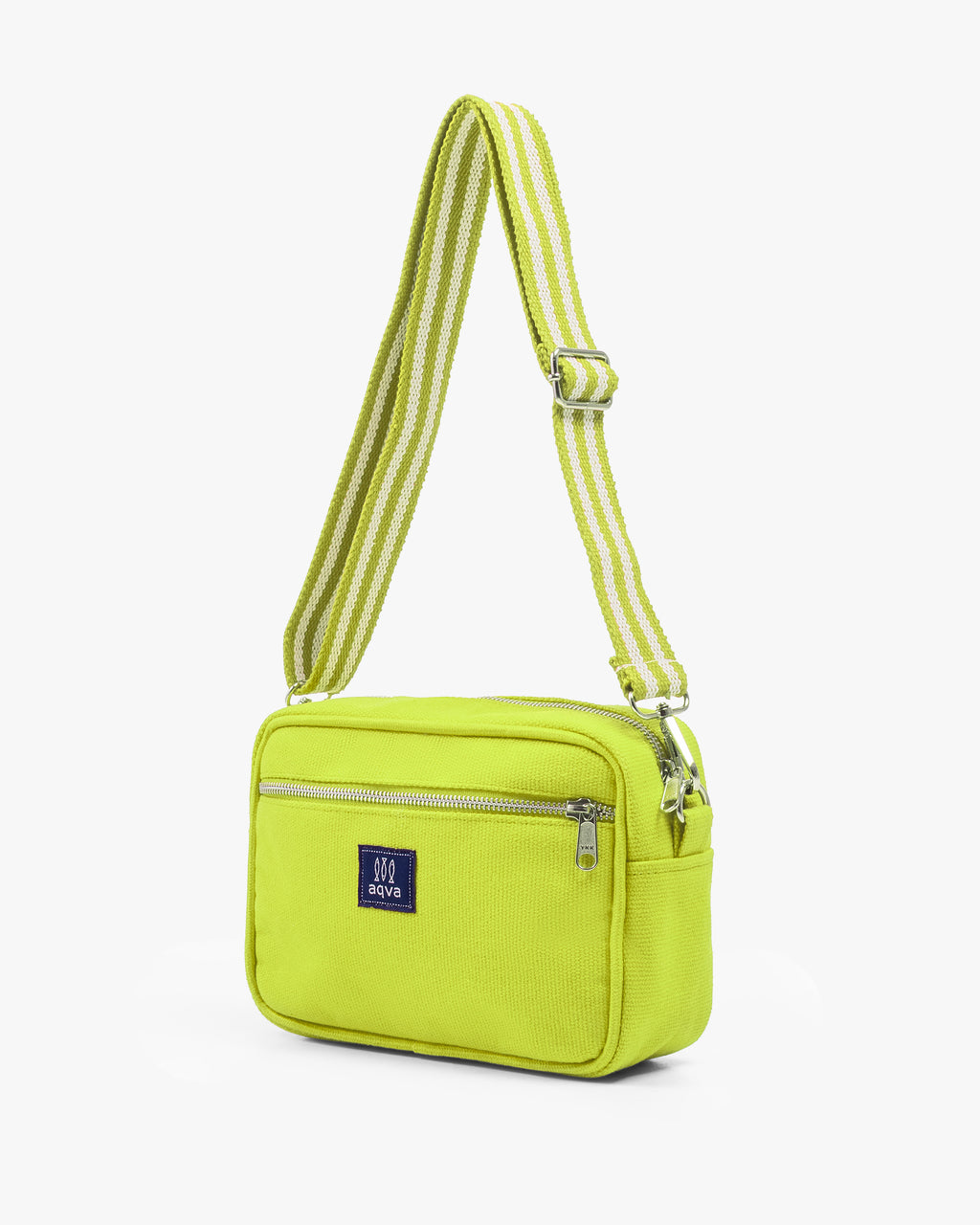 Solid Cotton Dobby Crossbody Sling Bag with Printed Lining