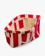 Printed Canvas Large Shoulder Tote Bag