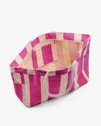 Printed Canvas Large Shoulder Tote Bag