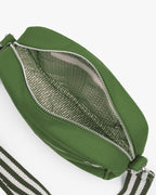 Solid Cotton Dobby Crossbody Sling Bag with Printed Lining